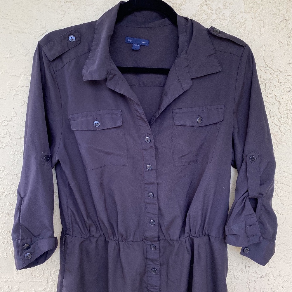 Gently Used - L GAP Shirtdress Charcoal Gray